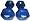 Vinyl Covered Dumbbells - 5 lb Navy Blue