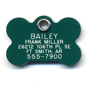 Bone shape Safety Reflective Pet ID Tag with Personalized Customized Engraving