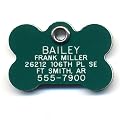 Bone Safety Reflective Pet ID Tag with Personalized Customized Engraving