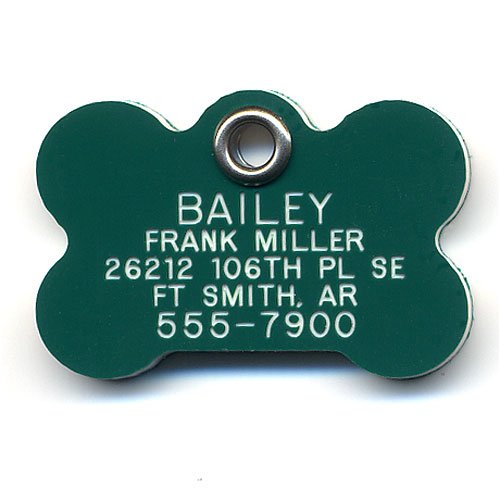 Bone shape Safety Reflective Pet ID Tag with Personalized Customized Engraving