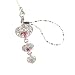 Hand Crafted Cellular Phone Charm - Heart Cascading - Purple