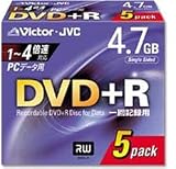 ビクター DVD+R 4倍速 5枚パック [5VDPR47B]の画像