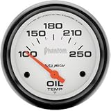 Autometer (5847) Phantom Series Oil Temperature Gauges - (2 5/8