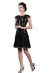 Sexy Lace Beaded Sheer Cap Sleeves Cocktail Short Homecoming Dress/Prom Dress/Wedding Party Dress 