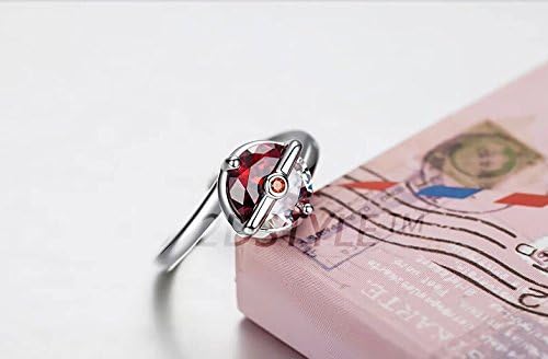 Gamboy Pokemon POKEMON Pokeball Pop-up Key Ring Ruby Cosplay 925 Sliver Cos Gift [A]
