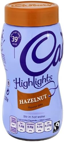 Cadbury Highlights Hazelnut Hot Chocolate Jar 220 g (Pack of 3)