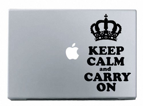 Keep Calm Carry On MacBook Decal Mac Apple skin sticker