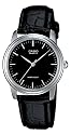 Casio - MTP-1236L-1AEF - Montre Homme - Quartz Analogique - Cadran Noir - Bracelet Cuir Noir