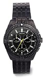 Accurist MB795B Gents black IP stainless steel chronograph watch with black dial