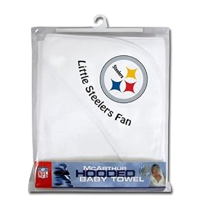 Pittsburgh Steelers Hooded Baby Towel (White)