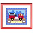 Trains, Planes and Trucks Truck Red Personalized Print