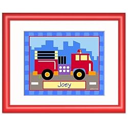 Trains, Planes and Trucks Truck Red Personalized Print