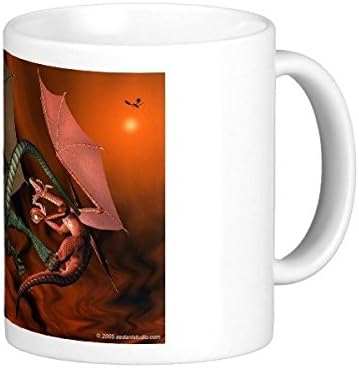 LeeFlower Dragon Fight Customizable Picture Coffee Mugs Creature Digital Fight Ceramic Travel Coffee Mugs