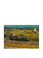 Especial Arte Lienzo Raccolto alla Crau, Montmajbur sullo sfondo Multicolor