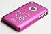 Apple iPhone Soft Polycarbonate Slim fit Case with Heart Shape Rhine Stone -Pink (Cozip Brand) Made in Korea