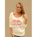 JUNKFOOD （ジャンクフード）　レディース　ロングスリーブ Ｔシャツ　（長袖Tシャツ） 　Kiss Me   / シュガー  L　【並行輸入品】