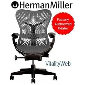 Herman Miller Mirra Office Desk Chair - BASIC Graphite Frame Graphite Backrest by Herman Miller