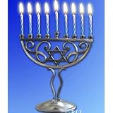 Rite-Lite Judaica Mini Aluminum Menorah includes Mini Candles