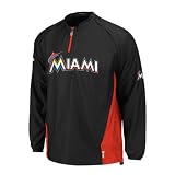 Miami Marlins Authentic 2012 Cool Base Triple Peak Gamer MLB Baseball Jacket