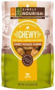 Simply Nourish Chewy Sweet Potato Dog Chews -16 oz