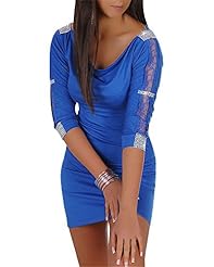  Lace-Up Bodycon Dress/Club Dress/Party Dress  With Rhinestones