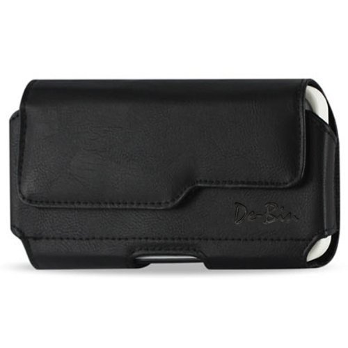 The New HTC One M8 Leather Pouch Case Cover Holster - Secure Belt Clip and Belt Loops (Fits HTC One M8 With Otterbox Commuter / Defender Case On)