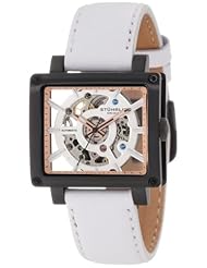 Stuhrling Original Womens 258.125P2 Classic Metropolis Axis Automatic Skeleton White Watch