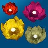 4 x Mixed Colour Garden / Pond / Water Floating Lanterns