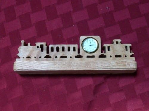 Fine Crafts 503CLK Wooden train miniature desk clock
