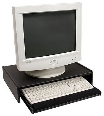 Computer Monitor Stand with Keyboard Tray - 21