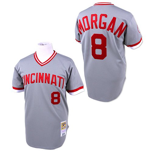 Cincinnati Reds Authentic 1976 Joe Morgan Road Jersey By Mitchell & Ness Size 52