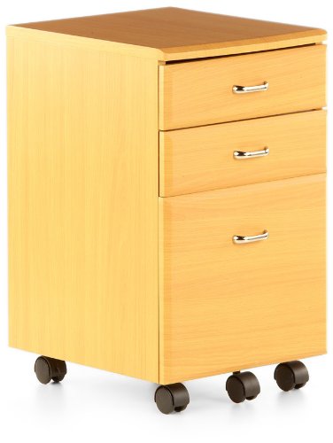 HJH Office/Buerostuhl24 673804 Rollcontainer Ekon buche