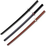 2 Wood Bokens and 1 Sponge Covered Daito set of 3 Training Swords