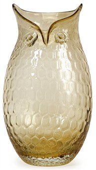 IMAX, Ambra Large Glass Owl Vase