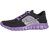 Nike Free Run  3 (Kids) - Black / Reflect Silver-Iris, 5.5 M US