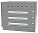 Greene Manufacturing, Inc. DTL-3621-0400-W Duratech Base Cabinet Lab Height - 36"W x 21"D x 34"H Power Panel Three Drawer Base, Metal: Structural Gray