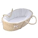 White Waffle Fabric Moses Basket