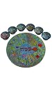Emanuel Carved Wood Seder Plate - "Seven Species"