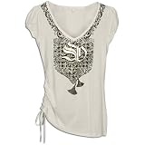 Southpole - Southpole Women's Deep V-Neck Puff Sleeve Top