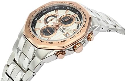 NAKZEN Men's Sports Watches White and Rose Gold Dial Part Rose Gold Diameter 42mm