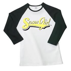 SnowGirl Black 3 4 Shirt - Skidoo Yellow Snowmobile Snowboarding Shirt by SnowGirl Sportswear