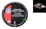 Official NFL License Steering Wheel Cover - Baltimore Ravens
