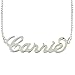 Sterling Silver Personalized Name Necklace with Swarovski Birthstone - Custom Made Any Name