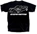 Joe Blow Men's C6 Black Ghost Corvette Convertible T-Shirt, X-Large, Black