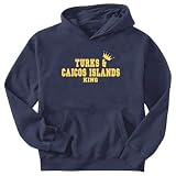 Sweatshirt Navy Blue  Turks & Caicos Islands King  Country