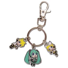 Vocaloid Hatsune Miku & Rin & Len Kagamine Metal Keychain