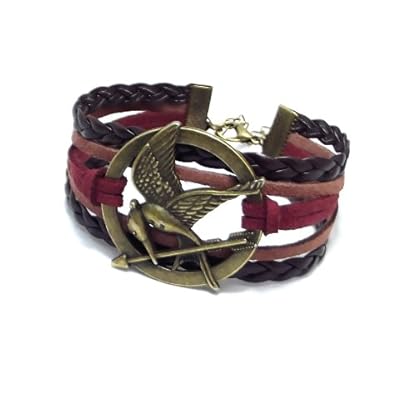 Cheap Girls Jewelry Made in USA B-0202 Classic Colors Hot Movie Hunger Games Mockingjay Antiqued bronze cuff Bracelet For Sale