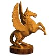 EXP Handmade Pegasus-Style Decorative Wood Statue