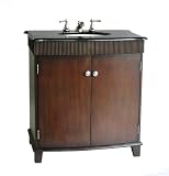 31 Black Granite Top Felton Bathroom Sink Vanity - Model Q154GT