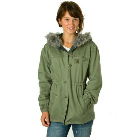 Quiksilver Hand Crafted Parka - Women's Dusty Olive, M